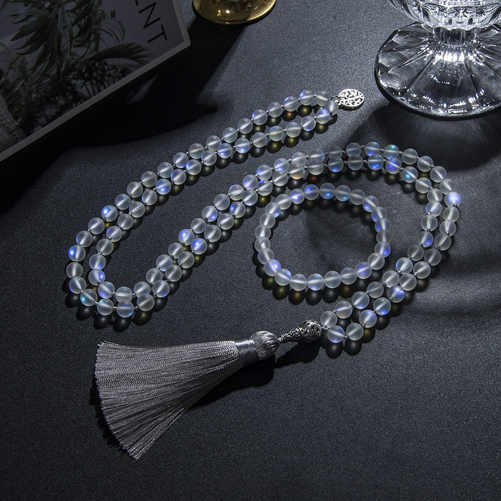 108 Bead Mala Handmade w/ Natural Austrian Crystal