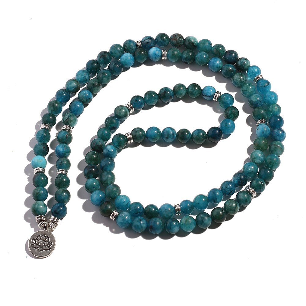 108 Bead Mala Handmade w/ Apatite