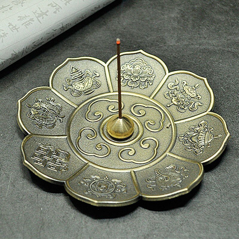 Dragon & Phoenix or 12 Zodiac Bronze Incense Tray