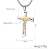 INRI Jesus on the Blade of the Cross Pendant Necklace