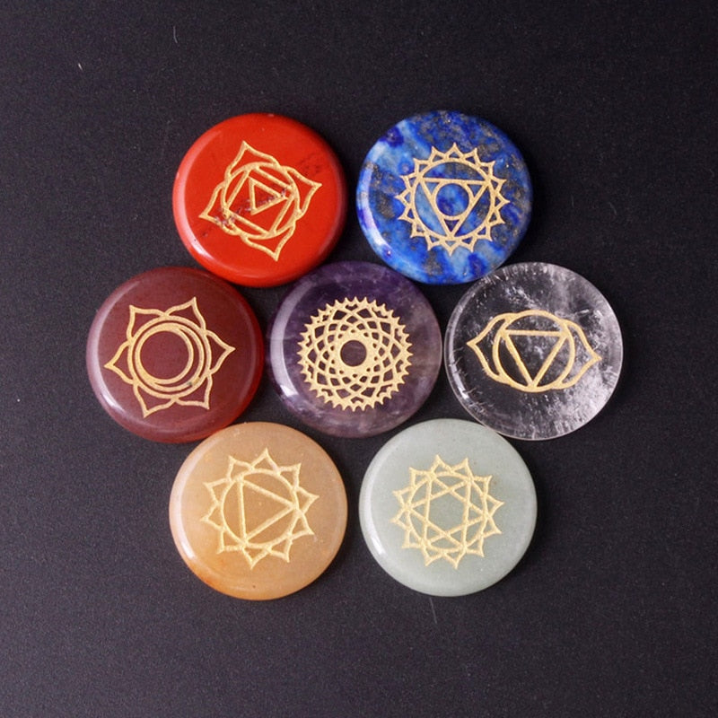 7 Chakra Crystal Energy Stone Set for Natural Reiki Healing