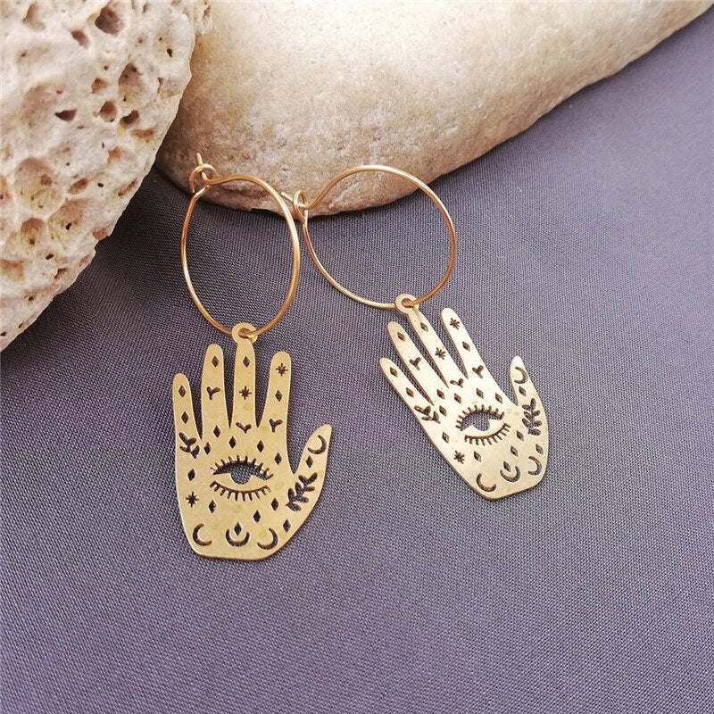 Sacred Palmistry Dangle Earrings