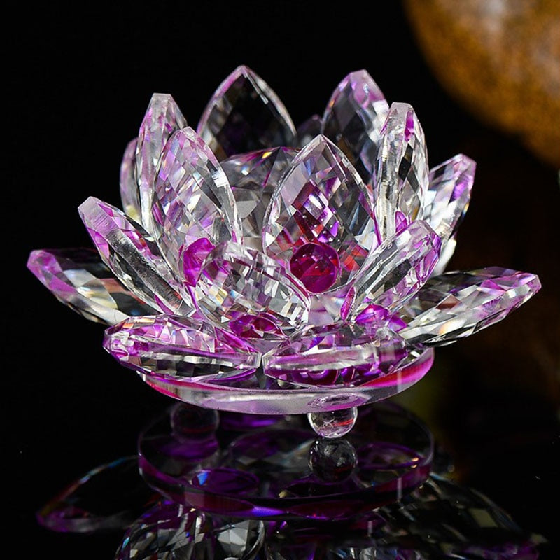 Crystal Lotus Flower (80mm)