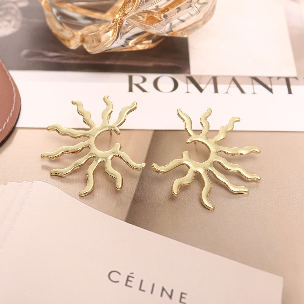 Sun Rays Drop Earrings for Women