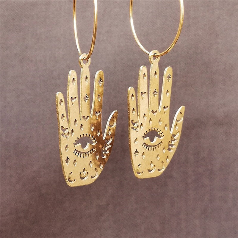 Sacred Palmistry Dangle Earrings