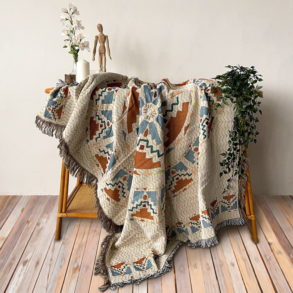 Throw Blanket & Tapestry Aztec Frequency Pattern