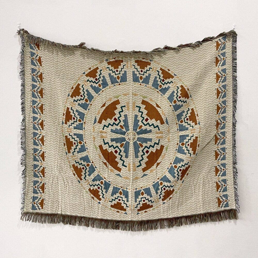 Throw Blanket & Tapestry Aztec Frequency Pattern