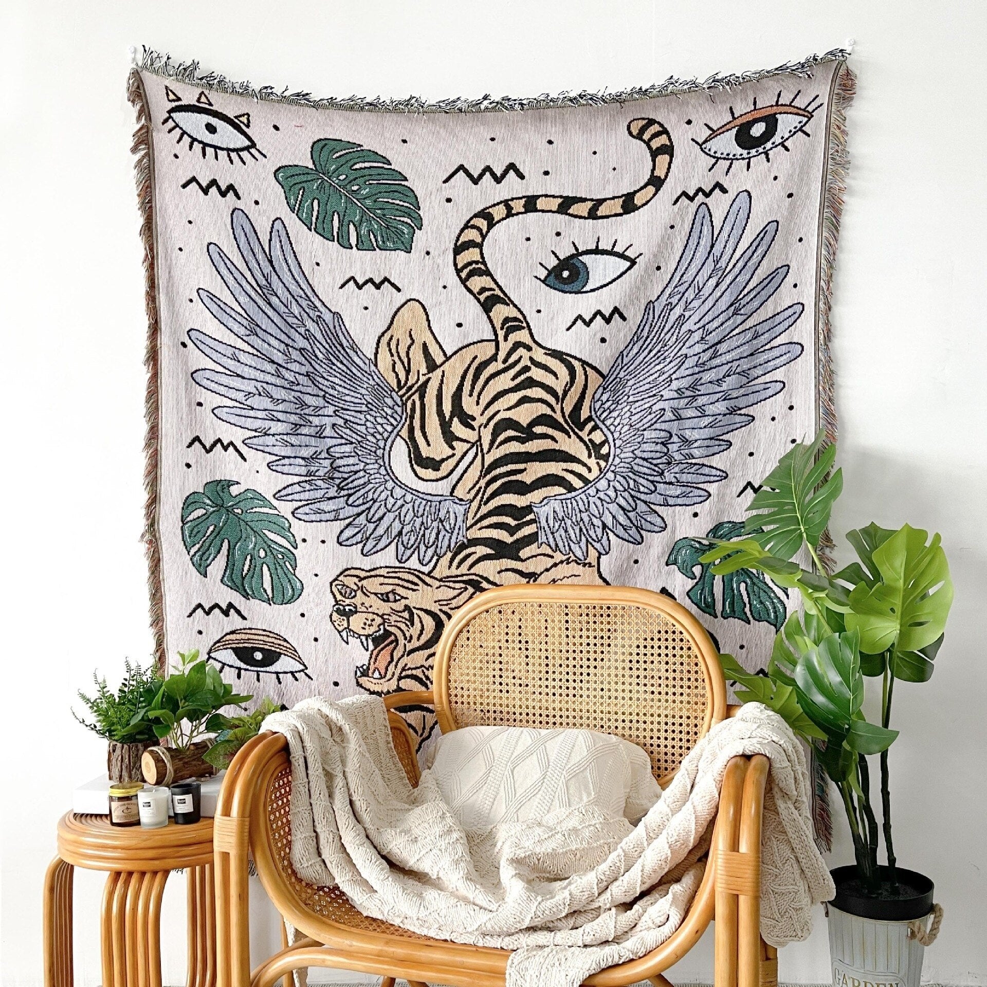 Throw Blanket & Tapestry Flying Tiger