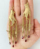 The Golden Hand & Dripping Dagger Earrings