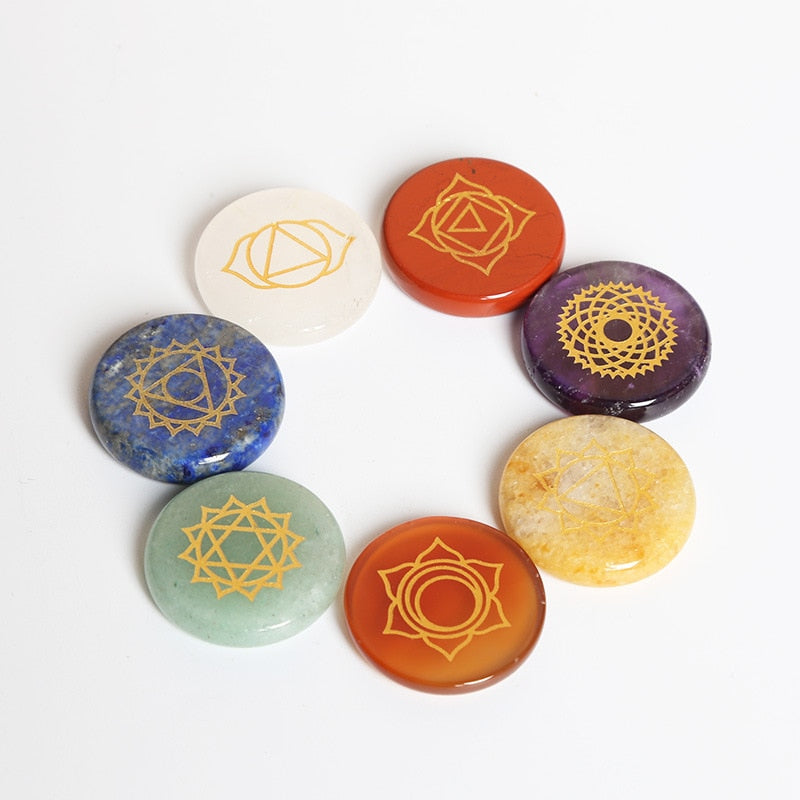 7 Chakra Crystal Energy Stone Set for Natural Reiki Healing