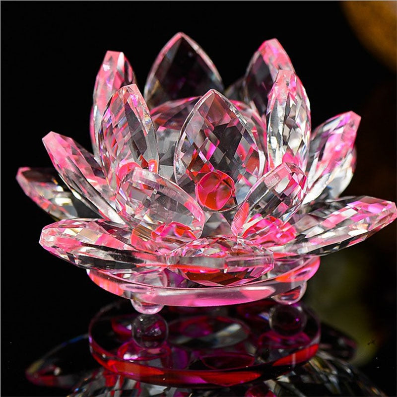 Crystal Lotus Flower (80mm)