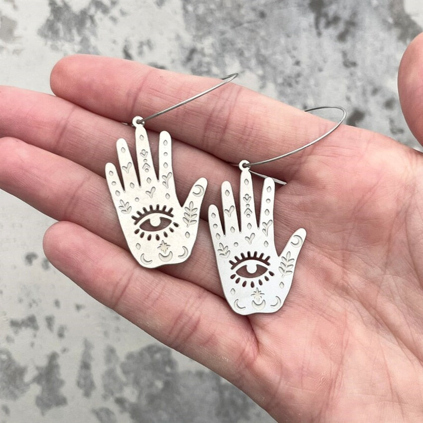 Sacred Palmistry Dangle Earrings