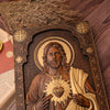 Jesus Sacred Heart Wood Plaque Handmade