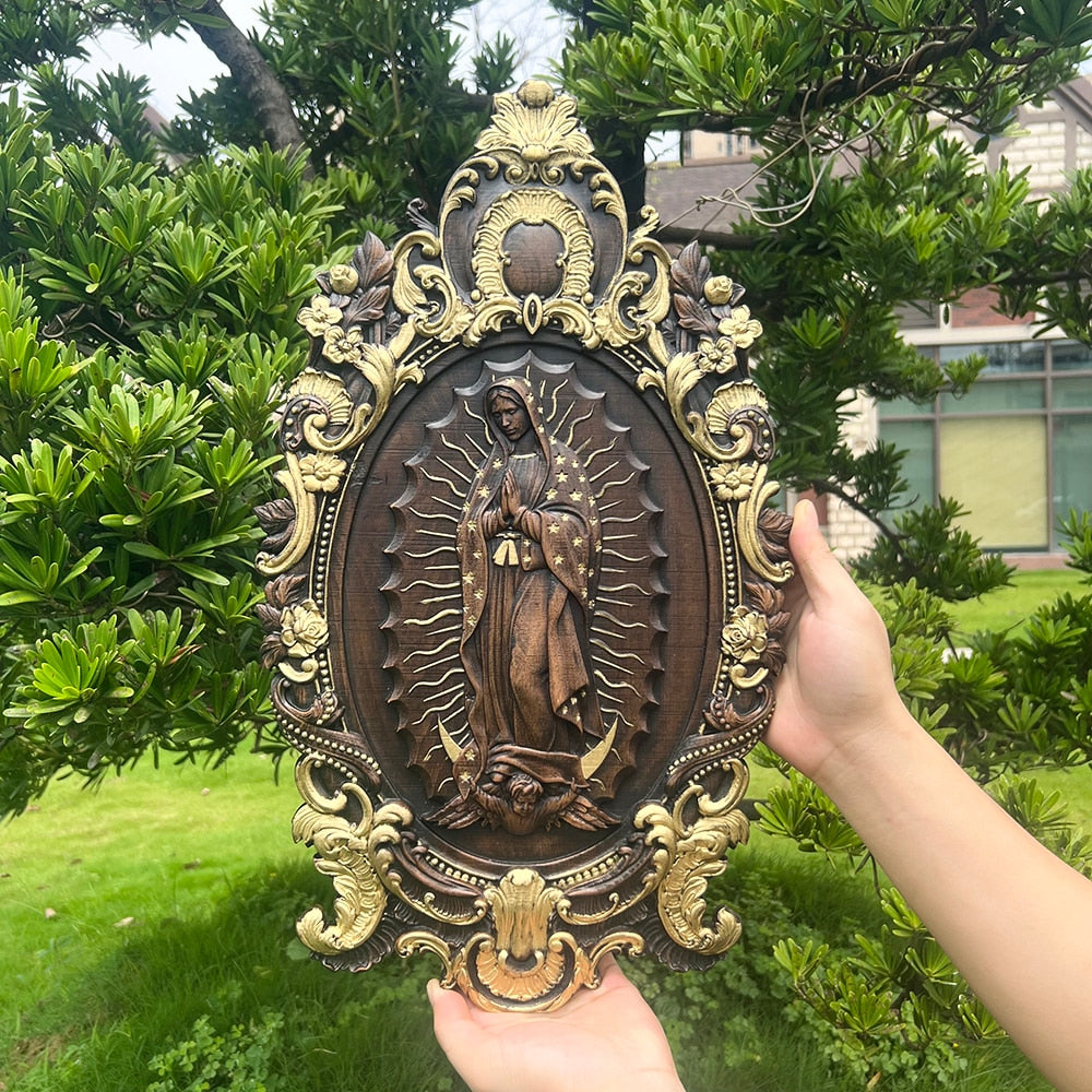 Our Lady of Guadalupe or Virgin Mary Wood Statue