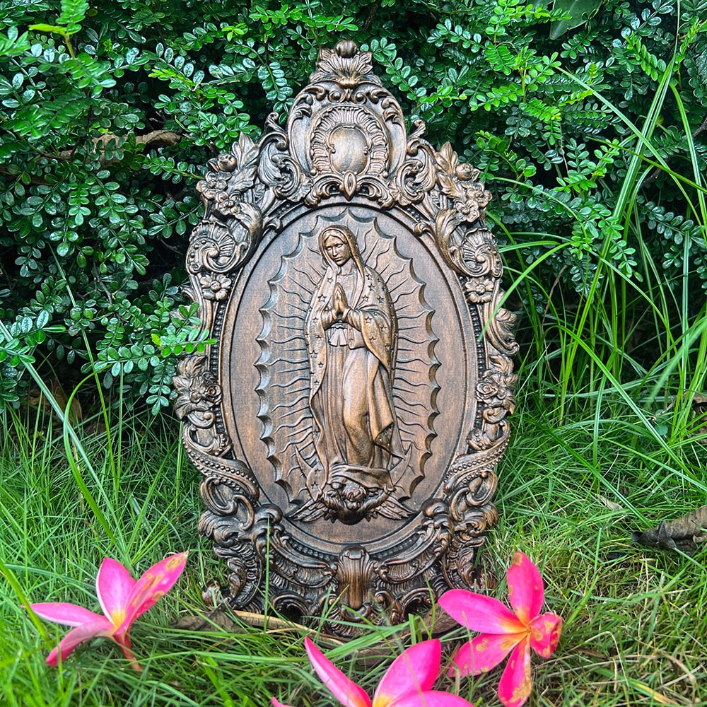 Our Lady of Guadalupe or Virgin Mary Wood Statue