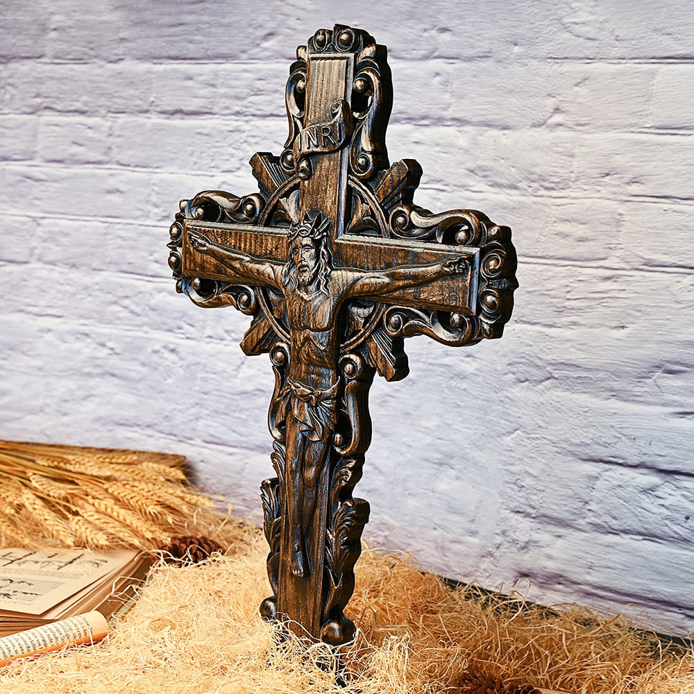 Jesus on the Holy Cross Wood Carving