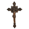 Handmade Wood Carving of Jesus on the Holy Cross with Saint Benedict Medal