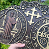 Saint Benedict Plaque Carved from Solid Wood