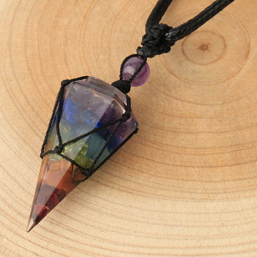 Natural Healing Crystal Pendant Necklace