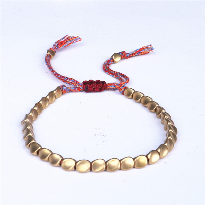 Tibetan Buddhist Lucky Copper Beads Bracelet