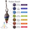 7 Chakra Crystal Pendulum for Dowsing & Divination