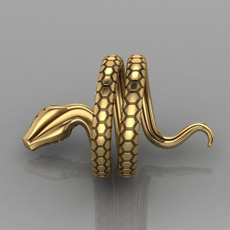 Coiled Serpent Ring for Women