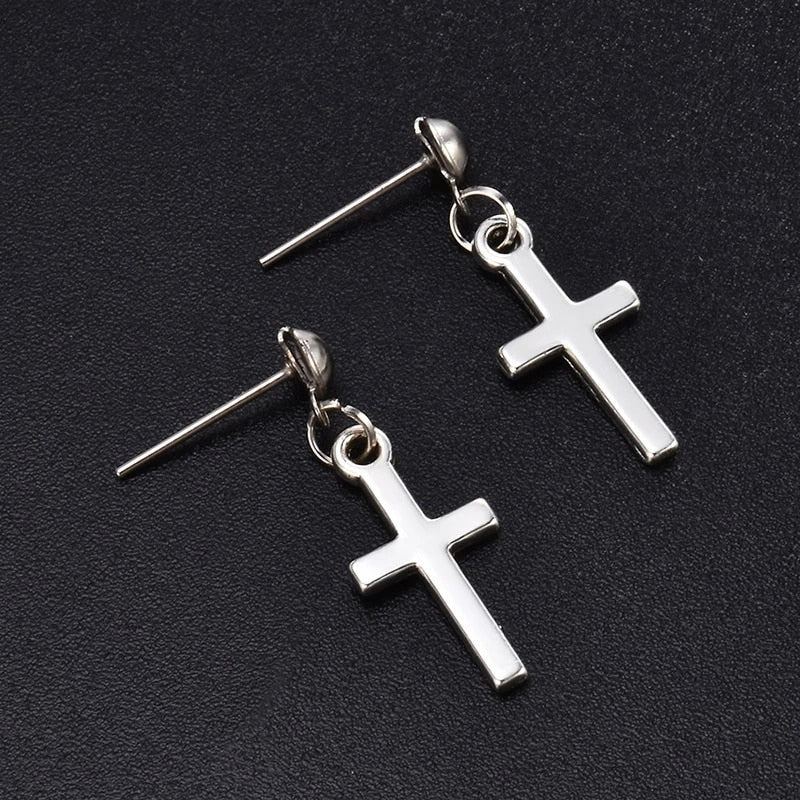 Cross Drop Dangle Earrings