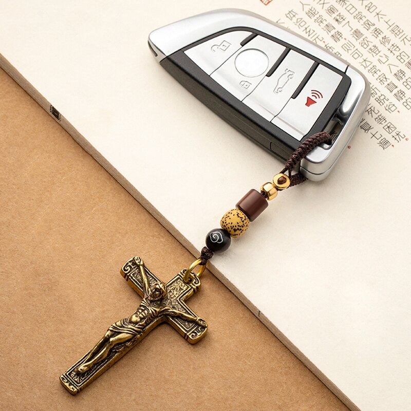 Jesus on the Holy Cross Key Chain