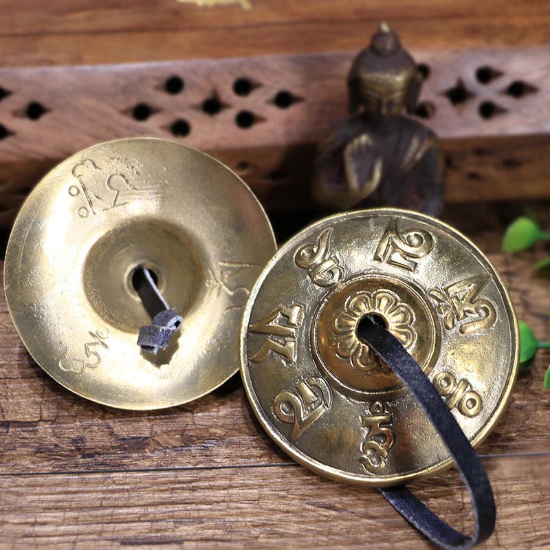 Tibetan Buddhist Style Tingsha Cymbal Brass Chimes