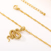 Snake Pendant Necklace For Women Stainless Steel