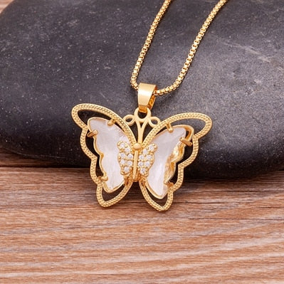 Butterfly Crystal Pendant