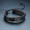 Braided Wrap Leather Bracelets for Men 4Pcs/Set