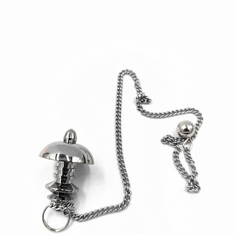 Metal Charm Mushroom Pendulum for Dowsing & Divination