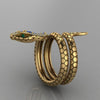 Coiled Serpent Ring for Women