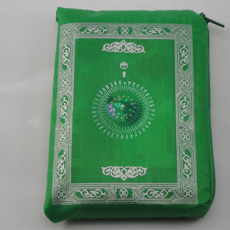 Portable Prayer Mat w/ Compass In Pouch 100cm x 60cm