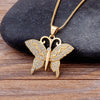 Lucky Butterfly Crystal Pendant Necklace