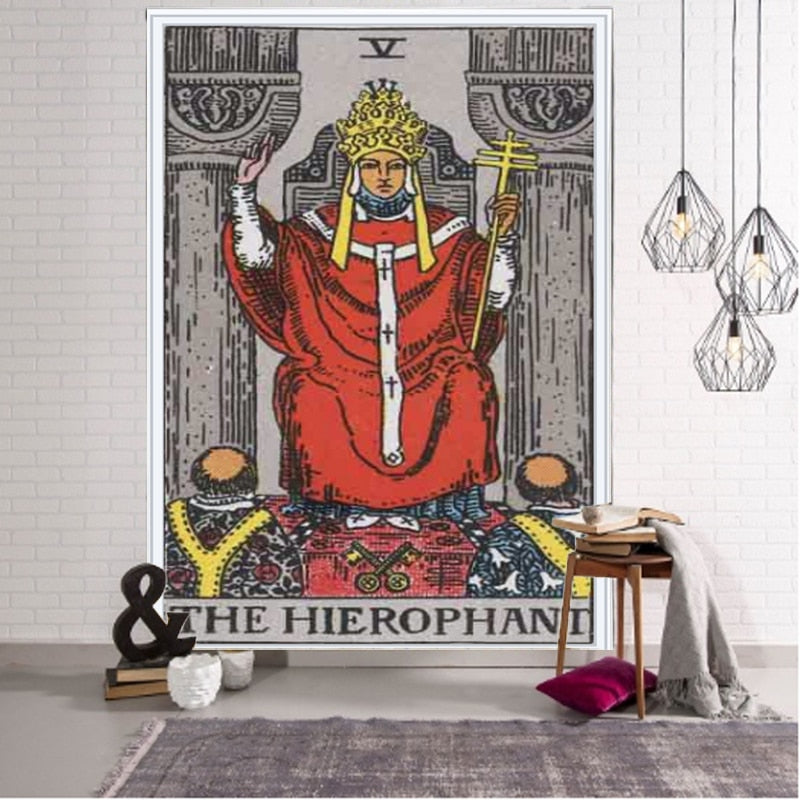 The Hierophant: Rider-Waite Tarot Tapestry