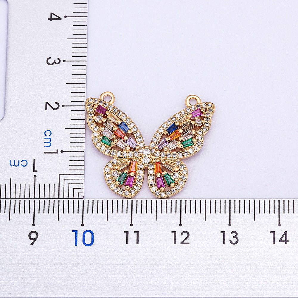 Lucky Butterfly Crystal Pendant Necklace