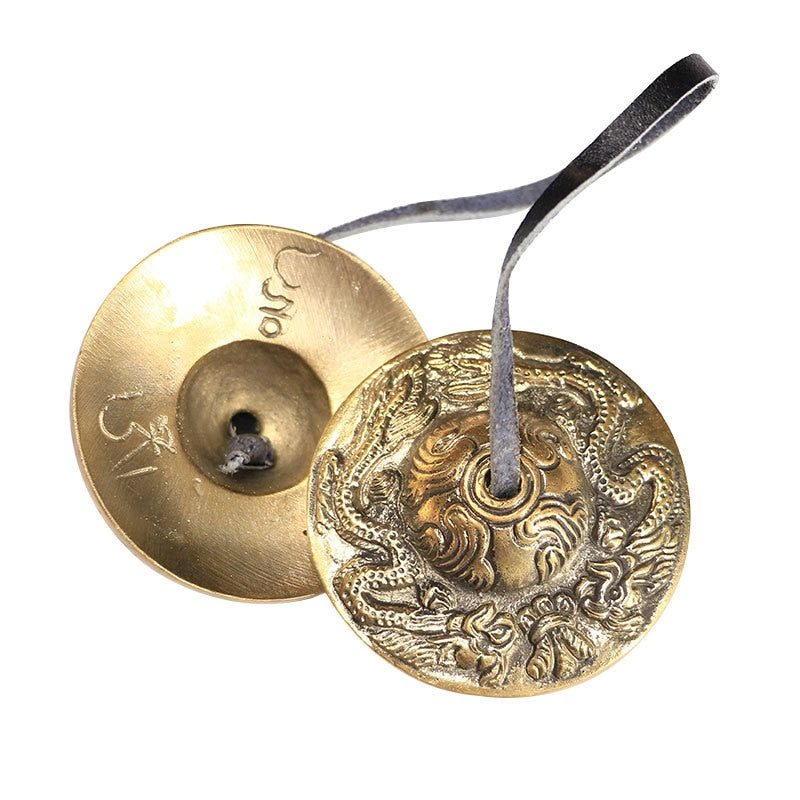 Tibetan Buddhist Style Tingsha Cymbal Brass Chimes