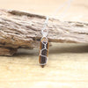 Natural Crystal Wire Wrap Bullet Point Hexagonal Pendulum with Silver Chain