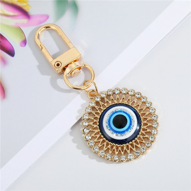 Evil Eye Keychain w/ Crystals