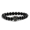 Panther Black Lava Stones Bracelet