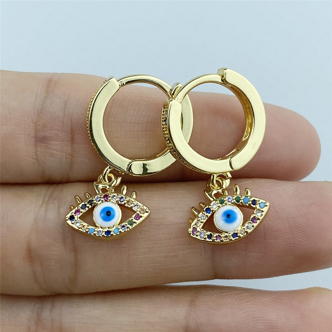 Evil Eye Hoop Earrings