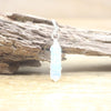 Natural Crystal Wire Wrap Bullet Point Hexagonal Pendulum with Silver Chain