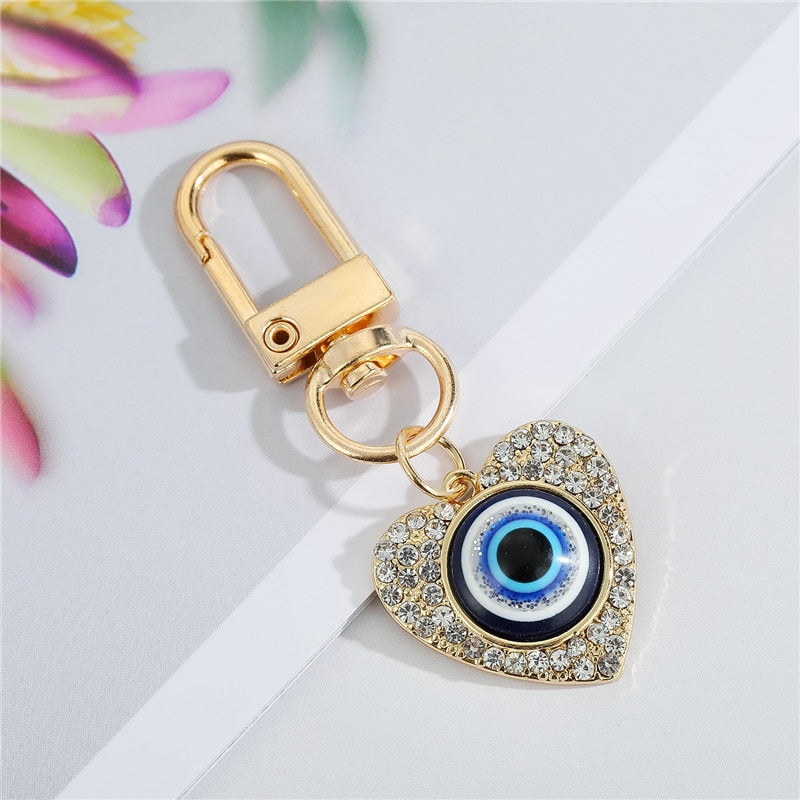 Evil Eye Keychain w/ Crystals