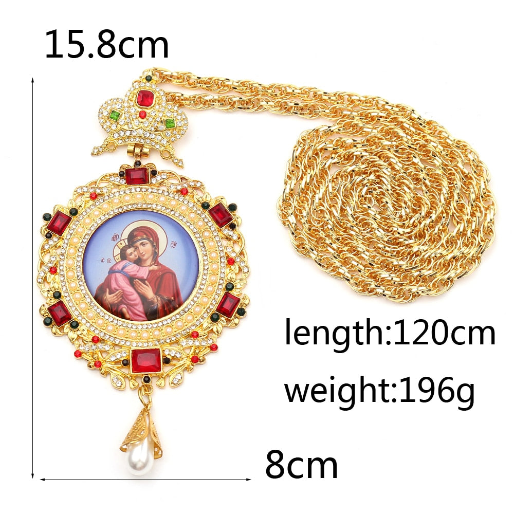 Holy Cross Necklace 8 Byzantine Style Amulets