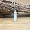 Natural Stone Hexagonal Point Pendant Necklace