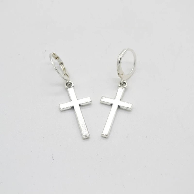 Cross Drop Dangle Earrings