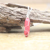 Natural Crystal Wire Wrap Bullet Point Hexagonal Pendulum with Silver Chain