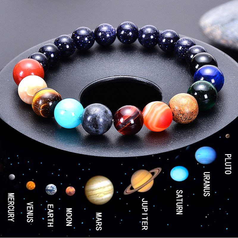 Eight Planets Natural Stone Bracelet